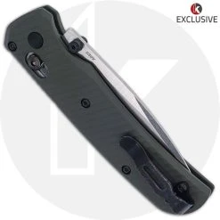 Benchmade Knives MODIFIED Benchmade Bugout 535 + KP Exclusive Panzer Green Cerakote AWT Aluminum Scales + KP Black Thumbstud & Standoffs -knifecenter shop AWT PANZERBUGOUT CLOSED BACK