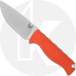 Benchmade Knives Benchmade Steep Country 15006 - CPM S30V Drop Point Fixed Blade - Orange Santoprene Handle - Hunting Knife - USA Made