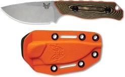 Benchmade Knives Benchmade Hidden Canyon Hunter 15017-1 - CPM S90V Drop Point Fixed Blade - Richlite / Orange G10 Handle - Hunting Knife - USA Made -knifecenter shop BM 150171