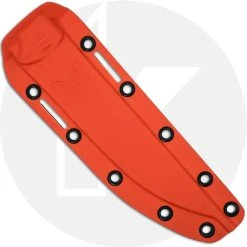 Benchmade Knives Benchmade Meatcrafter 15500 - Steven Rinella - CPM 154 Trailing Point Fixed Blade - Orange Santoprene - USA Made -knifecenter shop BM 15500 SHEESH