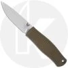 Benchmade Knives Benchmade 200 Puukko Finnish Style Bushcraft Knife Drop Point With Ranger Green Santoprene Handle USA Made -knifecenter shop BM 200 OPEN FRONT