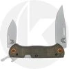 Benchmade Knives Benchmade Weekender 317-1 - S30V Clip Point And Spear Point - Cap Lifter - Dark Brown Canvas Micarta - Slip Joint Folder - USA Made -knifecenter shop BM 33171 OPEN FRONT