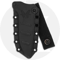 Benchmade Knives Benchmade Fixed Adamas 375BK-1 Knife - Shane Sibert - Single Piece Cobalt Black CruWear Drop Point - Black PIM Sheath - USA Made -knifecenter shop BM 375 SHEESH