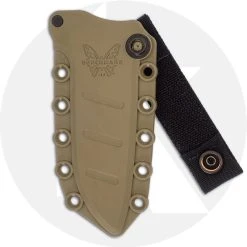 Benchmade Knives Benchmade Fixed Adamas 375FE-1 Knife - Shane Sibert - Single Piece Flat Earth CruWear Drop Point - Tan PIM Sheath - USA Made -knifecenter shop BM 375FDE SHEESH