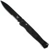 Benchmade Knives Benchmade SOCP Tactical Folder 391SBK - Black Part Serrated D2 Spear Point - Black CF Elite - AXIS Lock Folder - USA Made -knifecenter shop BM 391SBK FRONT OPEN