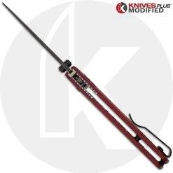 Benchmade Knives MODIFIED Benchmade Mini Bugout Red Dragon 533 Knife - Acid Stonewash - Rit Dyed Handle - KP Black Thumbstud & Standoffs -knifecenter shop BM 533 5 BACK OPEN LOGO