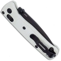 Benchmade Knives Benchmade Mini Bugout 533BK-1 Knife - Black S30V Drop Point - White Grivory - AXIS Lock Folder - USA Made -knifecenter shop BM 533 BK1 CLOSED BACK