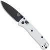 Benchmade Knives Benchmade Mini Bugout 533BK-1 Knife - Black S30V Drop Point - White Grivory - AXIS Lock Folder - USA Made -knifecenter shop BM 533 BK1 OPEN FRONT