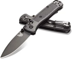 Benchmade Knives Benchmade Mini Bugout 533BK-2 Knife - Black S30V Drop Point - Black CF-Elite - AXIS Lock Folder - USA Made -knifecenter shop BM 533BK2