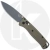 Benchmade Knives Benchmade Bugout 535GRY-1 Knife Gray Drop Point Ranger Green Grivory AXIS Lock Folder USA Made