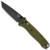 Benchmade Knives Benchmade Bailout 537GY-1 Knife - Plain Edge Gray M4 Tanto - Woodland Green Aluminum - AXIS Lock Folder - USA Made -knifecenter shop BM 537GY1 1