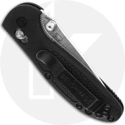 Benchmade Knives Benchmade 556 Mini Griptilian S30V Satin Drop Point, Black GFN AXIS Lock Folder USA Made -knifecenter shop BM 556 CLOSED BACK