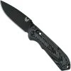 Benchmade Knives Benchmade 560-1 Freek M4 Knife 560BK-1 Black M4 Steel Drop Point, Gray And Black G10 AXIS Lock Folder USA Made -knifecenter shop BM 560BK1 OPEN FRONT