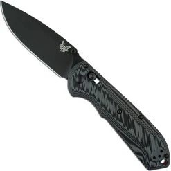 Benchmade Knives Benchmade 560-1 Freek M4 Knife 560BK-1 Black M4 Steel Drop Point, Gray And Black G10 AXIS Lock Folder USA Made