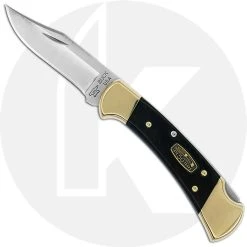 Buck Knives Buck Ranger 50th Anniversary Edition - 0112BRS3 - Custom Tang Stamp - Ebony Handle With Anniversary Shield