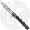 Buck Knives Buck Cavalier Knife - 0264GYS - Value Priced EDC - Stonewash Drop Point - Gray Aluminum / Carbon Fiber Front - Stonewash SS Back - Frame Lock Flipper Folder -knifecenter shop BU 0264GYS B OPEN FRONT