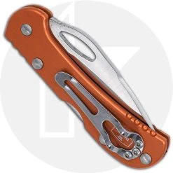 Buck Knives Buck Mini SpitFire 0726ORS - Value Price EDC - Orange Aluminum - Lock Back Folder - USA Made -knifecenter shop BU 0726ORS B CLOSED BACK