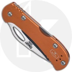 Buck Knives Buck Mini SpitFire 0726ORS - Value Price EDC - Orange Aluminum - Lock Back Folder - USA Made -knifecenter shop BU 0726ORS B CLOSED FRONT
