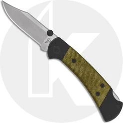 Buck Knives Buck Ranger Sport 0112GRS5 - S30V Clip Blade - Black Aluminum And Green Micarta Handle - Made In USA