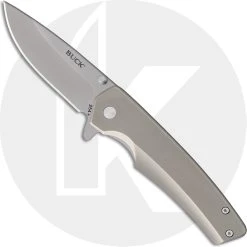 Buck Knives Buck Odessa Knife 0254SSS - Value Priced EDC - Satin Drop Point - Stainless Steel - Frame Lock - Flipper Folder