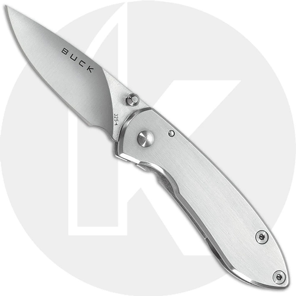 Buck Knives Buck Colleague Knife - Stainless Steel Handle 3 Buck Knives Buck Colleague Knife - Stainless Steel Handle