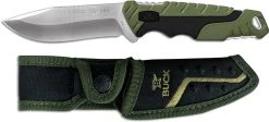 Buck Knives Buck Large Pursuit Fixed Blade 0656GRS - Drop Point - Black GFN And Green Versaflex Handle - Made In USA 5 Buck Knives Buck Large Pursuit Fixed Blade 0656GRS - Drop Point - Black GFN And Green Versaflex Handle - Made In USA -knifecenter shop BU 656GRS