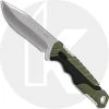Buck Knives Buck Small Pursuit Fixed Blade 0658GRS - Drop Point - Black GFN And Green Versaflex Handle - Made In USA