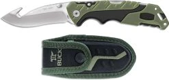 Buck Knives Buck Large Pursuit Folder 0660GRG - Gut Hook - Black GFN And Green Versaflex - Lock Back - Made In USA 5 Buck Knives Buck Large Pursuit Folder 0660GRG - Gut Hook - Black GFN And Green Versaflex - Lock Back - Made In USA -knifecenter shop BU 660GRG