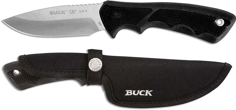 Buck Knives Buck Large BuckLite Max II Knife 0685BKS - Drop Point Fixed Blade - Black Rubber Handle - Made In USA 4 Buck Knives Buck Large BuckLite Max II Knife 0685BKS - Drop Point Fixed Blade - Black Rubber Handle - Made In USA - Image 2