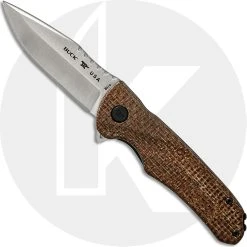 Buck Knives Buck 841 Sprint Pro 0841BRS1 - S30V Drop Point - Burlap Micarta - Liner Lock - Flipper Folder - USA Made