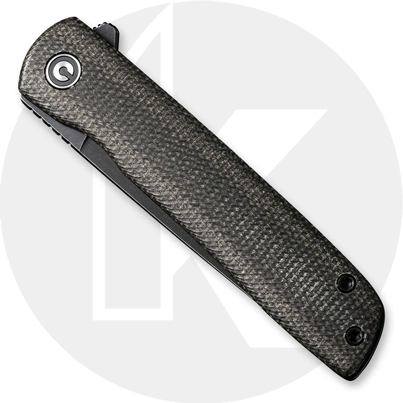 CIVIVI Knives CIVIVI Bo C20009B-6 - Black Stonewash Nitro-V - Dark Green Micarta - Liner Lock Flipper Folder 4 CIVIVI Knives CIVIVI Bo C20009B-6 - Black Stonewash Nitro-V - Dark Green Micarta - Liner Lock Flipper Folder - Image 2