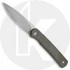 CIVIVI Knives CIVIVI Stylum Knife C20010B-C - Value Price EDC - Gray Stonewash Drop Point - Dark Green Micarta - Slip Joint - Front Flipper Folder