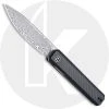 CIVIVI Knives CIVIVI Exarch Knife C2003DS-1 - Damascus Drop Point - Black G10 And Twill Carbon Fiber - Liner Lock - Front Flipper Folder -knifecenter shop C2003DS 1 OPEN FRONT