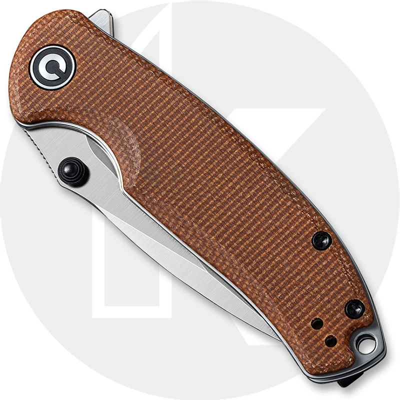 CIVIVI Knives CIVIVI Pintail C2020A - Satin S35VN Drop Point - Brown Micarta - Liner Lock Flipper Folder 4 CIVIVI Knives CIVIVI Pintail C2020A - Satin S35VN Drop Point - Brown Micarta - Liner Lock Flipper Folder - Image 2