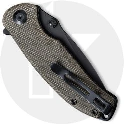 CIVIVI Knives CIVIVI Pintail C2020C - Black Stonewash S35VN Drop Point - Dark Green Micarta - Liner Lock Flipper Folder -knifecenter shop C2020C CLOSED BACK