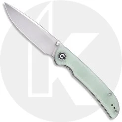 CIVIVI Knives CIVIVI Imperium Knife C2107A - Value Price EDC - Stonewash Nitro-V Drop Point - Natural G10 - Liner Lock - Front Flipper Folder