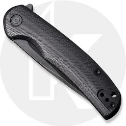 CIVIVI Knives CIVIVI NOx C2110C - Black Stonewash Nitro-V - Black G10 / Stainless Steel - Frame Lock Folder 6 CIVIVI Knives CIVIVI NOx C2110C - Black Stonewash Nitro-V - Black G10 / Stainless Steel - Frame Lock Folder -knifecenter shop C2110C NOx CLOSED FRONT