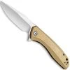 CIVIVI Knives CIVIVI Baklash Knife C801J - Satin 154CM Drop Point - Stonewash Brass - Liner Lock Flipper Folder -knifecenter shop C801J OPEN FRONT