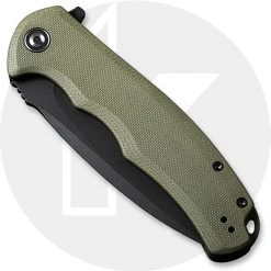 CIVIVI Knives CIVIVI Praxis Knife C803F - Value Price EDC - Black Stonewash Drop Point - OD Green G10 - Liner Lock Flipper Folder -knifecenter shop C803F CLOSED FRONT