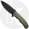 CIVIVI Knives CIVIVI Praxis Knife C803F - Value Price EDC - Black Stonewash Drop Point - OD Green G10 - Liner Lock Flipper Folder -knifecenter shop C803F OPEN FRONT