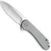 CIVIVI Knives CIVIVI Elementum Knife C907B - Satin D2 Drop Point - Gray G10 - Liner Lock Flipper Folder -knifecenter shop C907B OPEN FRONT