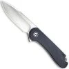 CIVIVI Knives CIVIVI Elementum Knife C907D - Satin D2 Drop Point - Black Ebony Wood - Liner Lock Flipper Folder -knifecenter shop C907D OPEN FRONT