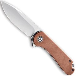 CIVIVI Knives CIVIVI Elementum Knife C907M - Satin D2 Drop Point - Brown Micarta - Liner Lock Flipper Folder