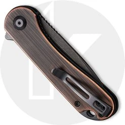 CIVIVI Knives CIVIVI Elementum C907T-B - Black Stonewash D2 Tanto - Black Hand Rubbed Copper - Liner Lock - Flipper Folder -knifecenter shop C907T B ElementumTanto CLOSED BACK