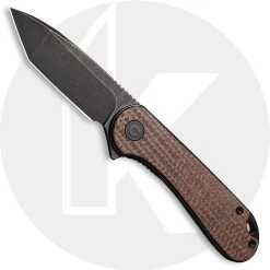 CIVIVI Knives CIVIVI Elementum C907T-C - Black Stonewash D2 Tanto - Dark Brown Matrix Micarta - Liner Lock - Flipper Folder