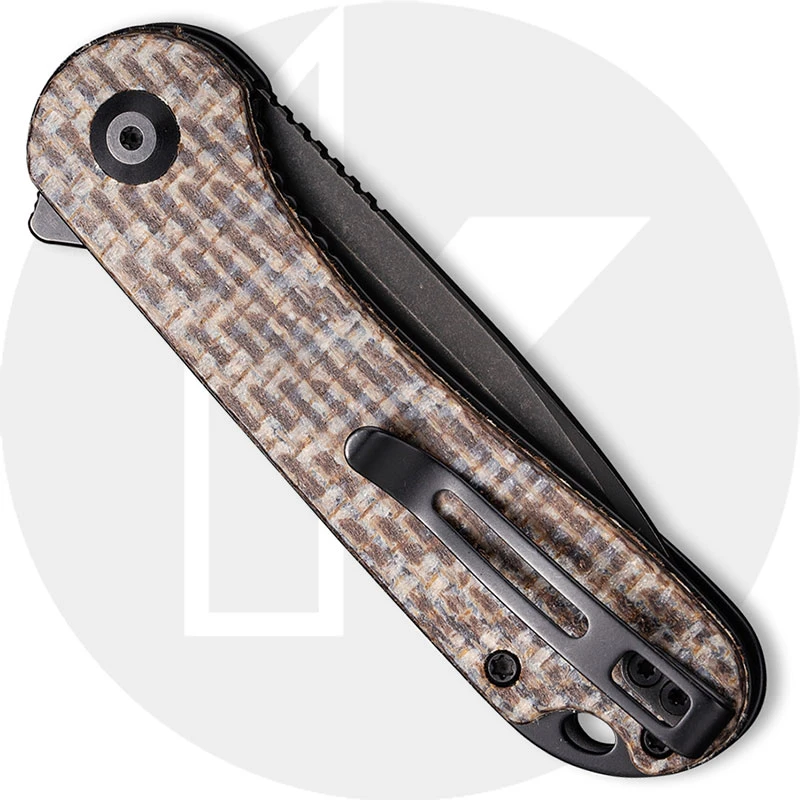 CIVIVI Knives CIVIVI Elementum C907T-D - Black Stonewash D2 Tanto - Brown Matrix Micarta - Liner Lock - Flipper Folder 5 CIVIVI Knives CIVIVI Elementum C907T-D - Black Stonewash D2 Tanto - Brown Matrix Micarta - Liner Lock - Flipper Folder - Image 3