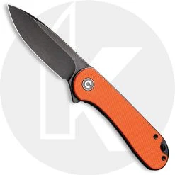 CIVIVI Knives CIVIVI Elementum C907Y - Black Stonewash D2 - Orange G10 - Liner Lock - Flipper Folder