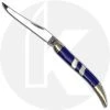 Case Knives Case Small Texas Toothpick Knife 1386 - Exotic Blue Lapis - EX10096SS - Discontinued - BNIB -knifecenter shop CA 01386 OPEN FRONT