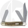 Case Knives Case Stockman Knife 00809 - Pocket Worn Green Bone - 6347SS - Discontinued - BNIB -knifecenter shop CA 0809 FRONT
