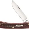 Case Knives Case Sod Buster Jr Knife 10304 Pocket Worn Old Red Bone 6137SS -knifecenter shop CA 10304